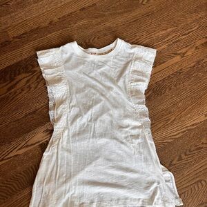 Anthro White Eyelet sleeveless Top